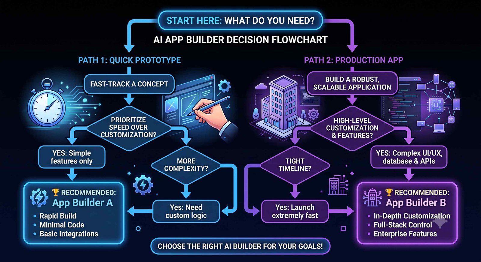Decision guide for choosing between Base44 and Lovable